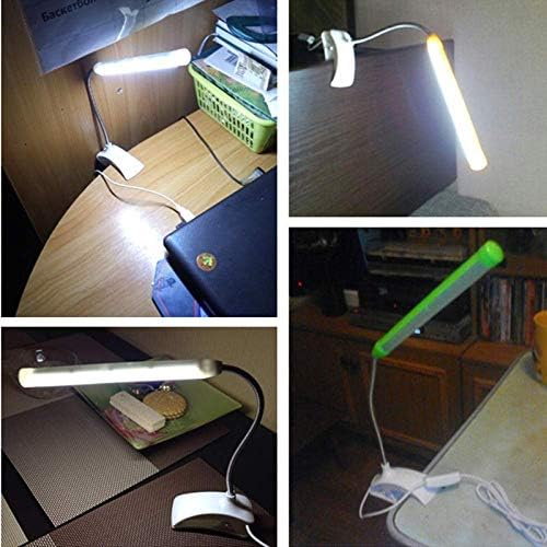 מנורות שולחן GMLSD, מנורת שולחן LED של USB עם קליפ מנורת שולחן גמישה לספר מיטה קריאה לימוד משרד עבודה