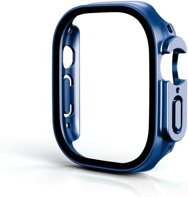 Umcnvv זכוכית+מארז ל- Apple Watch Ultra 49 ממ רצועה חכמה פגוש מחשב+מגן מסך כיסוי מזג Iwatch Series