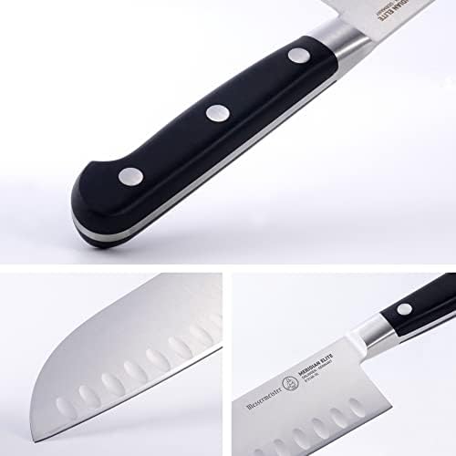 Messermeister Meridian Elite 7 Kullenschliff Santoku סכין - סכין שף יפני - להב סגסוגת פלדה גרמנית
