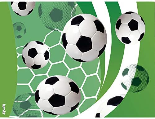 כדורי כדורגל של טרביס - כוס רקע דשא עם עטיפה ומכסה ירוק של האנטר 24 אונקיות, ברור
