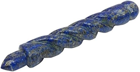הרמוניזציה של לאפיס לאזולי אבן עיסוי ספירלה עיפרון שרביט אבן חן רייקי איזון אנרגיית ריפוי