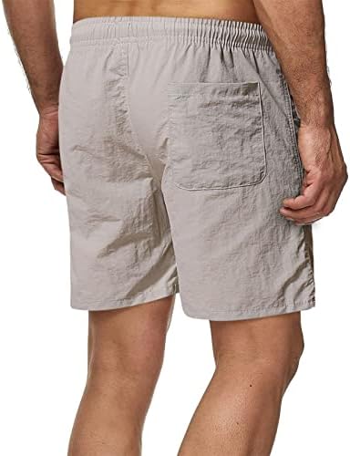 חגורת גומי מכנסיים קצרים לגברים להתאים שרוך קיץ חוף מכנסיים קצרים עם מותניים וכיסים ספורט מכנסיים קצרים