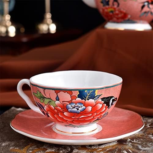 כוס קפה 15 יחידים בסגנון אירופאי עצם סין סט קפה סט תה חרסינה מוזהב סט אחר הצהריים קומקום סוכר קערת