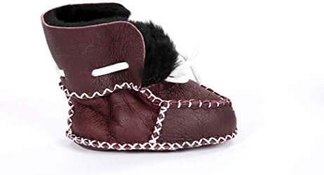 Shawnee Shawnee Sheepskin עור גזירה נעלי תינוק מקורה מגפי חורף מגפי חורף