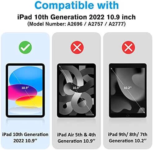 Procase Slim Stand Case עבור IPAD DENIGHT DENIOR CASE 2022 IPAD 10.9 אינץ 'מארז, חבילה של iPad 10 -yellow