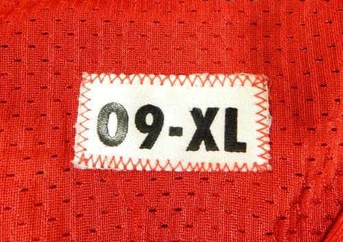 2009 סן פרנסיסקו 49ers 27 משחק נעשה שימוש באדום תרגול ג'רזי XL DP33522 - משחק NFL לא חתום בשימוש בגופיות