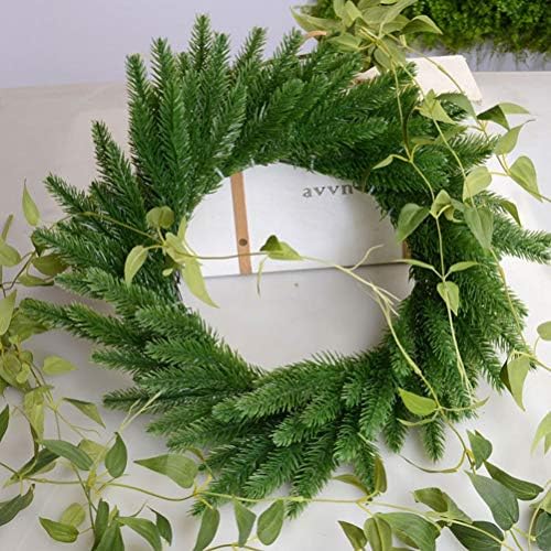 AMOSFUN עיצוב חג המולד ענפי אורן מלאכותיים צמח מדומה קישוט לחג המולד