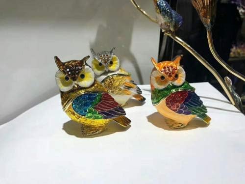 Znewlook Pewter OWL Trinket Collectibles תיבות קופסאות ינשוף וינטג 'מזרחיות