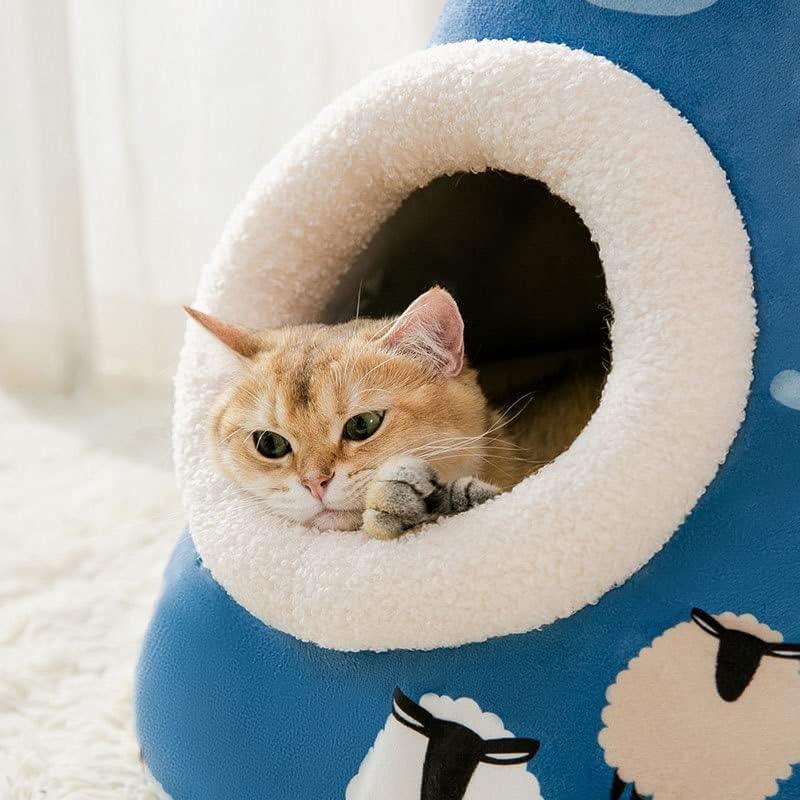 חתול בית חצי סגור לחיות מחמד מיטה לחיות מחמד חתלתול מיטת כלב בית חתול מלונה חם גור בית חתול אוהל חתול