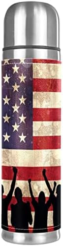 ספל קפה, תרמוס, ספל נסיעות, כוס קפה, ספל קפה מבודד, דפוס דגל אמריקה של יום העצמאות