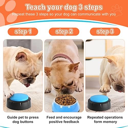 סט של 8 כפתורי כלבים לתקשורת, כפתורי שיחת כלבים, אימון חיית המחמד לכפתורי דיבור, כפתורי דיבור עם מילים
