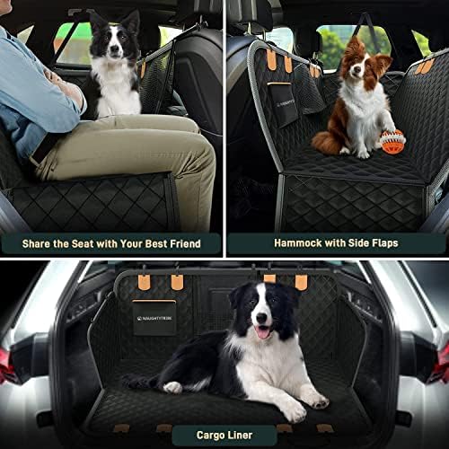 כלב מושב כיסוי מושב אחורי, כלב מושב מכסה עבור מכוניות - כבד החובה כלב ערסל עם רשת חזותי חלון ואחסון