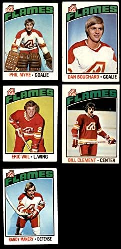 1976-77 Topps Calgary Flames ליד צוות סט אטלנטה להבות VG להבות