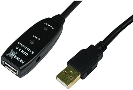 NewLink - USB 2.0 מוביל משחזר פעיל, 20 מ 'שחור