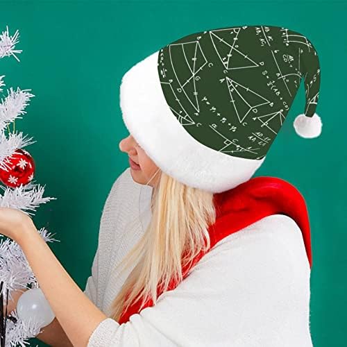 אני שונא מתמטיקה חג המולד כובע סנטה כובע עבור יוניסקס מבוגרים נוחות קלאסי חג המולד כובע עבור מסיבת