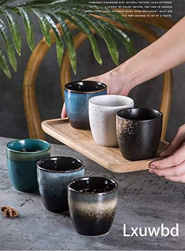 LXUWBD- ספל תה קרמי, סט תה של קונג פו, כוס קפה ， סט בן זוג ירבה - CERAMIC MATE CUPSET של 4