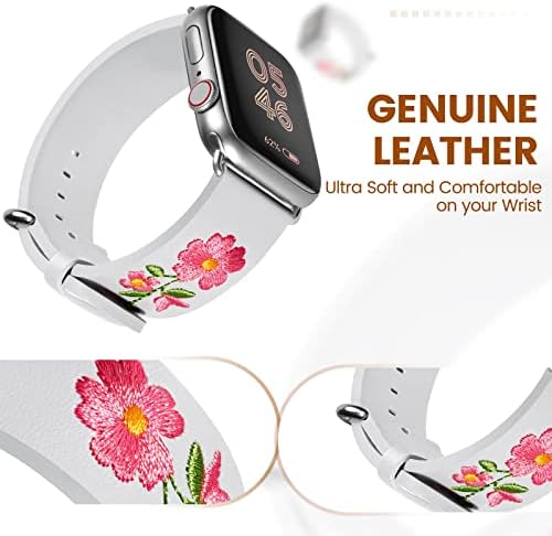 להקות שעון עור של פניצ'י עבור Apple Watch 44 ממ 38 ממ 40 ממ 41 ממ 42 ממ 45 ממ 49 ממ רקמה רקמה אלגנטית לסדרת IWatch