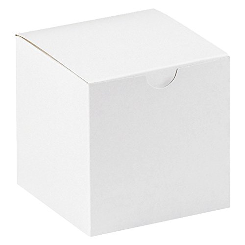 שותפים מותג גגב444 קופסות מתנה, 4 איקס 4 איקס 4, לבן