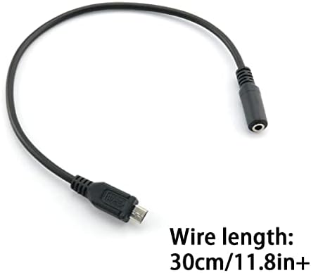 DGHAOP Micro USB זכר ל -3.5 ממ חוט חוט שמע נקבה למתאם אוזניות מיקרופון קליפ פעיל