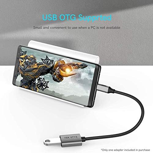 מתאם Tek Styz USB-C USB 3.0 עובד עבור Motorola Moto G8 פלוס OTG Type-C/PD זכר USB 3.0 ממיר נקבה.