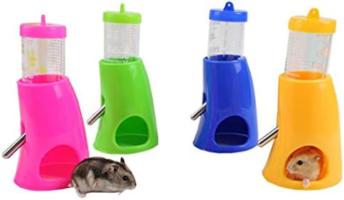 אוגר מזרקת מים בקבוק מחזיק מתקן מזון מיכל מגניב חדר עכברים אקראי צבע