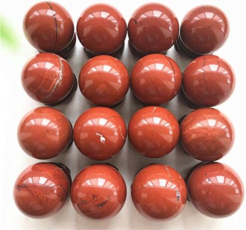 Ertiujg husong306 3 גדלים טבעיים אדומים אדומים כדורי קריסטל כדורים רייקי ריפוי דגימה 31-33 ממ אבנים טבעיות ומינרלים