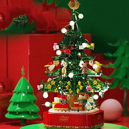 WYBFZTT-188 סיבוב עץ חג המולד קופסת מוסיקה מורכבת אבני בניין קופסת קופסת מוסיקה לחג המולד לחג המולד