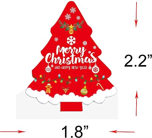 מדבקות עץ חג המולד מדבקות חותם מעטפה לחג המולד 2. 2 על 1.8 אינץ ' תוויות עץ חג המולד שמח תגי חג המולד