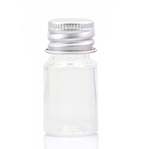 24 יחידות 5 מיליליטר בקבוקי פלסטיק ריקים בקבוקונים צנצנות זעירות בקבוק מדגם מיכל אחסון מיני מקרה