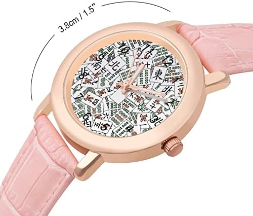 סיני מהג ' ונג אריחי נשים של שעון עור רצועת קוורץ שעון אופנה צמיד שעון
