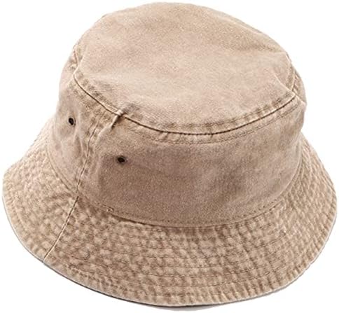 Xyiyi יוניסקס ג'ינס שטוף כובע דלי כותנה כובע שמש וינטג