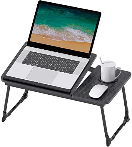 שולחנות הברכיים מתקפלים של Miirr למחשב נייד, שולחן מגש מחשב נייד בגודל 23.6 אינץ ', שולחן מגש מיטה