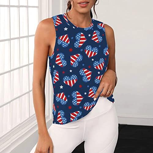 גופייה לנשים, דגל אמריקאי לנשים גופיות טנקים 4 ביולי חולצת טי קיץ חוף חמוד טיז גרפי חמוד חולצה ללא חולצה
