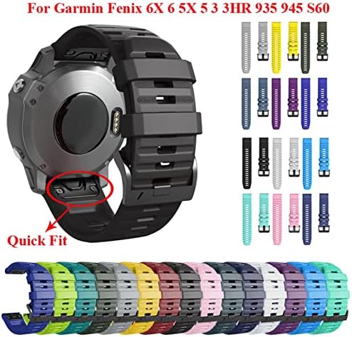 Bdnjn 26 22 ממ מהיר מתאים שעון שעון עבור Garmin Fenix ​​7 7x 6x 6Pro Watch Silicone Easy Fit