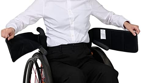 חגורת תמיכה וחגורת בטיחות בכיסא גלגלים עם מארגן כרטיסים, התאמת רצועה יחידה וסגירת סקוטש רחבה