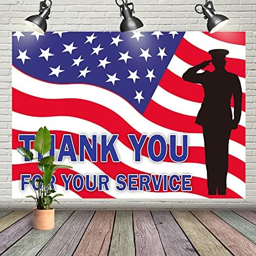 7 על 5 רגל יום זיכרון רקע תודה לך על השירות שלך רקע תודה לך ותיקי באנר עבור צבאי צבא עובדים עם חייל ואמריקאי פסים