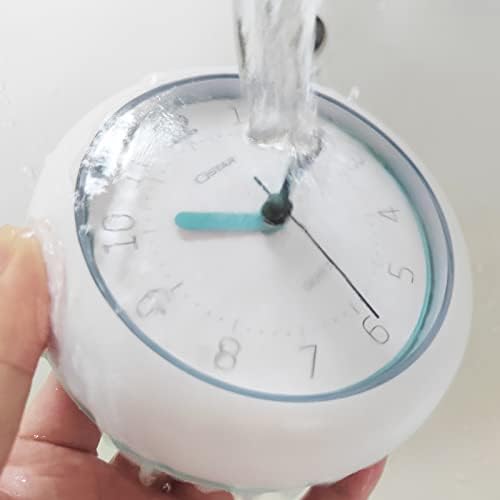 שעון מקלחת אמבטיה של אוסטרן אטום, שעון קוורץ אנלוגי עמדת תלייה מטרה כפולה, סוללת AA אחת מופעלת