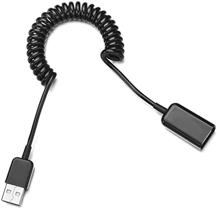 2ft מפותל USB 2.0 זכר להרחבת כבלים של נקבה קפיץ מטען USB SPIRAL SPUIRAL SYNCRING גמיש מתאם כבלים
