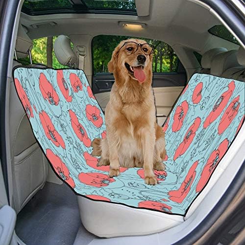 עיצוב תוסס סגנון יצירתי מגמת הדפסת רכב מושב מכסה לכלבים עמיד למים החלקה עמיד רך לחיות מחמד רכב מושב כלב