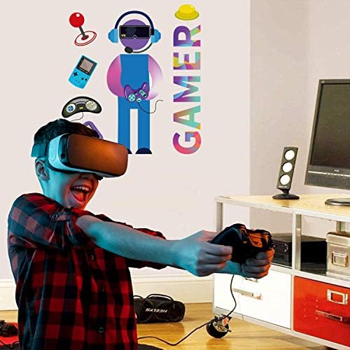 גיימר קיר מדבקות בקר וידאו משחקי קיר מדבקות עבור ילד שינה ילדים חדר משחקים משתלת עיצוב הבית