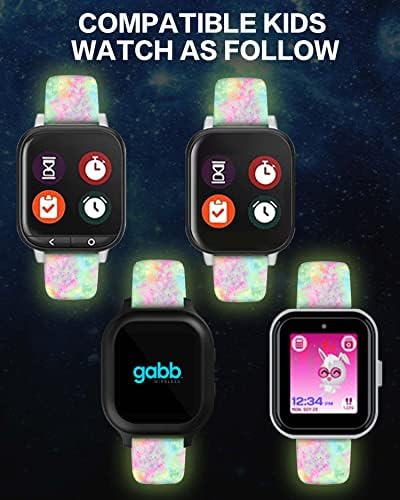להקת שעון Gizmo זוהרת של Asondig תואמת את Verizon Gizmo Watch 1/2/3 להקת החלפה GABB שעון רצועת רצועה