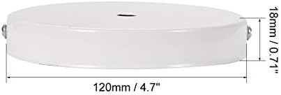 רטרו אור חופה ערכת פמוט קיר מנורת צלחת מתקן 120 ממ 4.7 אינץ לבן 3 יחידות