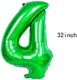 גיבור הענק הירוק 4 יום הולדת קישוטי ירוק מספר 4 בלוני 32 אינץ / את הענק הירוק יום הולדת בלונים