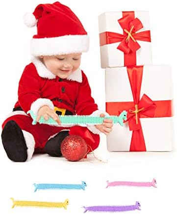 Jofan 6 חבילה חד קרן מיתר נמתח לקשקש צעצועים חושיים לילדים נערים נערים פעוטות עם אוטיזם הקלה על