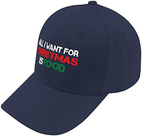 כובעי jvan עבור ילד בייסבול כובע בייסבול כובע, כובע חג המולד כל מה שאני רוצה בשביל כריסטמאס הוא כובעי אוכל