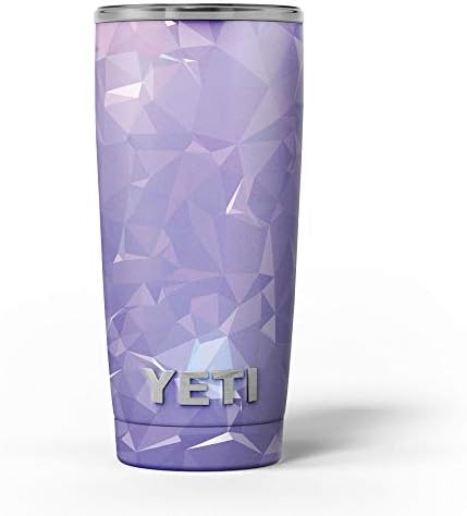 תכנן Skinz בהיר סגול geometric v13 - ערכת גלישת ויניל מדבקות עור תואמת לכוסות הכוס של Cooler