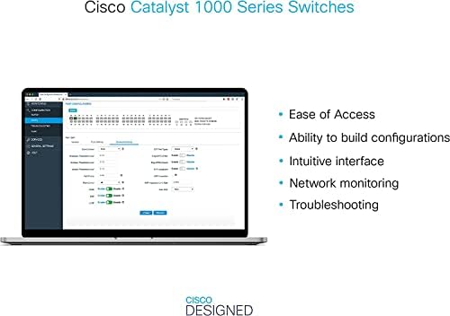 C1000-24P-4X-L CISCO מתג רשת חדש, 24 Gigabit Ethernet POE+ יציאות, 195W POE תקציב, 4 10 גרם יציאות SFP+ uplink,