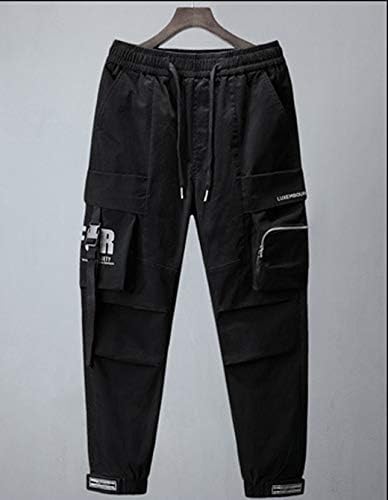 Astellarie Mens Jogger Pants מכנסיים טק -הופ היפ הופ פאנק הרם מטען ג'וג'ר פנט בגדי רחוב מכנסי מסלול