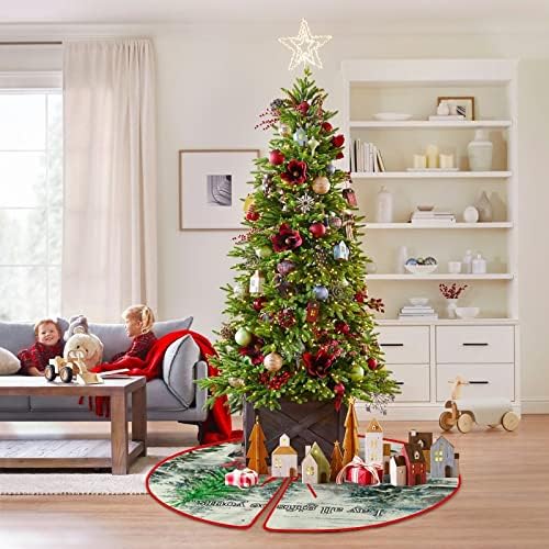 48 סנטימטרים עץ חג מולד שמח חצאיות חג שמח להניח את כל המתנות להיות עץ החווה שלך קישוטי מחצלת חווה בית חג המולד