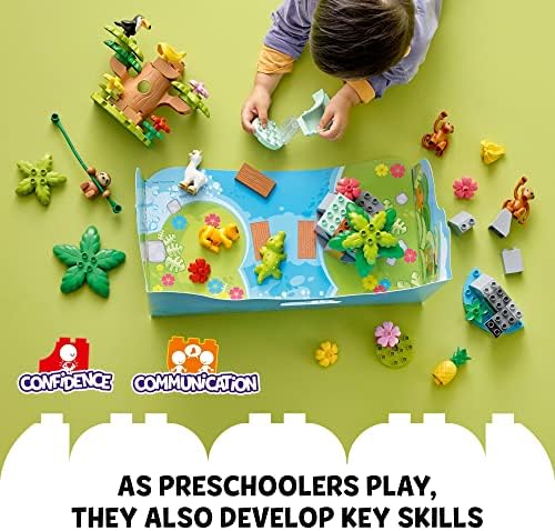LEGO 10973 SUPLO בעלי חיים בר של דרום אמריקה סט, צעצועי למידה מוקדמים לפעוטות, בנות ובנים בגילאי